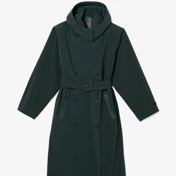 Lacoste Women's Oversized Trench Coat & Raincoat - Picture 2 of 4
